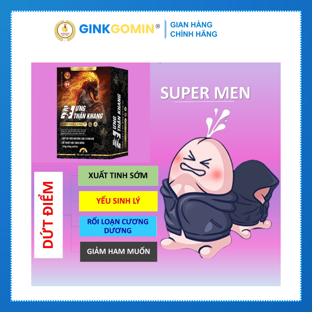 HƯNG THẬN KHANG Hỗ Trợ Bổ Thận Tráng Dương, Hỗ Trợ Tăng Cường Sinh Lực G36