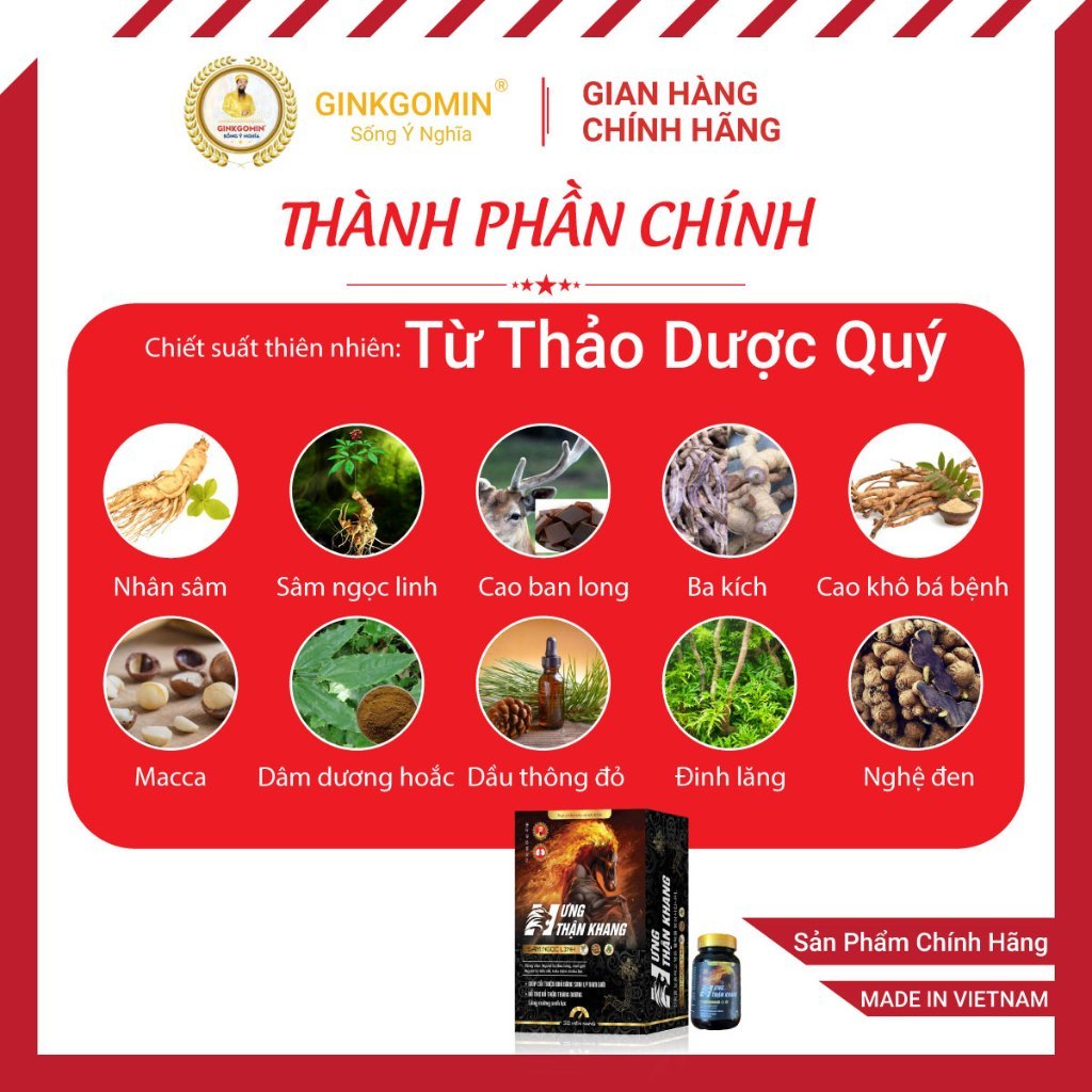 HƯNG THẬN KHANG Hỗ Trợ Bổ Thận Tráng Dương, Hỗ Trợ Tăng Cường Sinh Lực G36