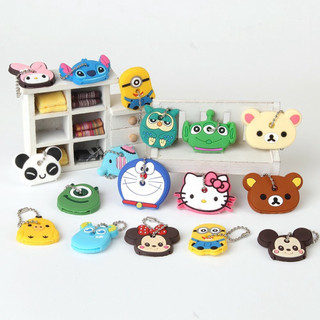 Bọc Chìa Khóa Silicon Hình Thú Cute Set 5 – Chống Trầy, Dễ Phân Biệt, Kèm Dây Bi Inox