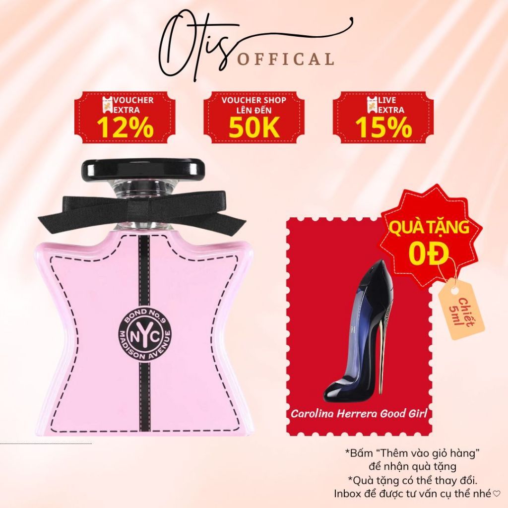 Nước Hoa Chiết 10ml Nữ Bond No.9 Madison Avenue NYC Hương Thơm Sang trọng, Sành điệu, Nữ tính