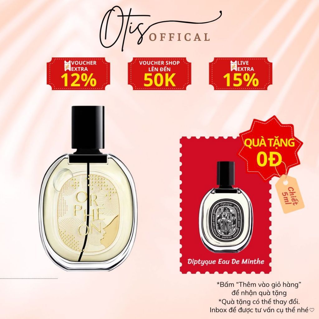 Nước Hoa Chiết 10ml Unisex Diptyque Or phe on Phiên bản lễ hội Hương Thơm Sang trọng Cổ điển Tinh tế
