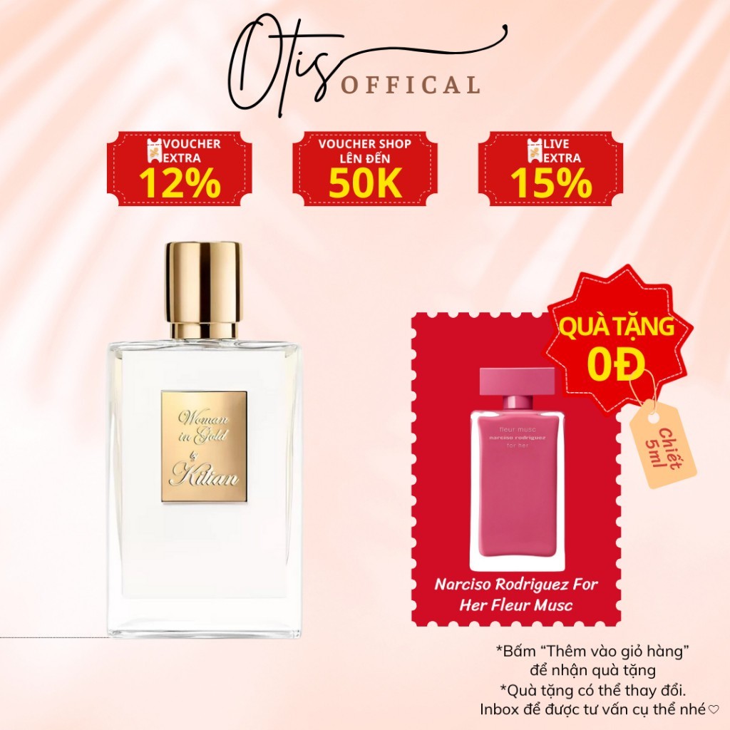 Nước Hoa Chiết 10ml Nữ Kilian Woman In Gold (trắng) Hương Thơm Sang trọng, Quyến rũ, Nổi bật