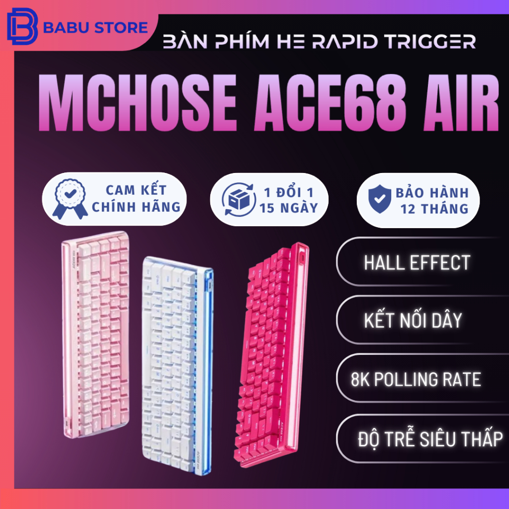 Mchose Ace68 Air Pro Esport siêu cao cấp | Bàn Phím Phím Từ Tính Chuyên ...