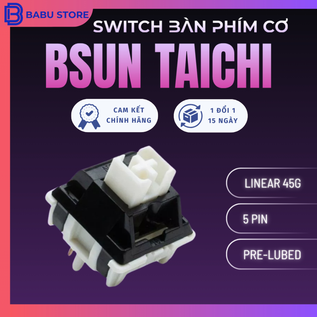 [10 switch] Switch BSUN Taichi 5PIN Linear 45g công tắc bàn phím Switch ...