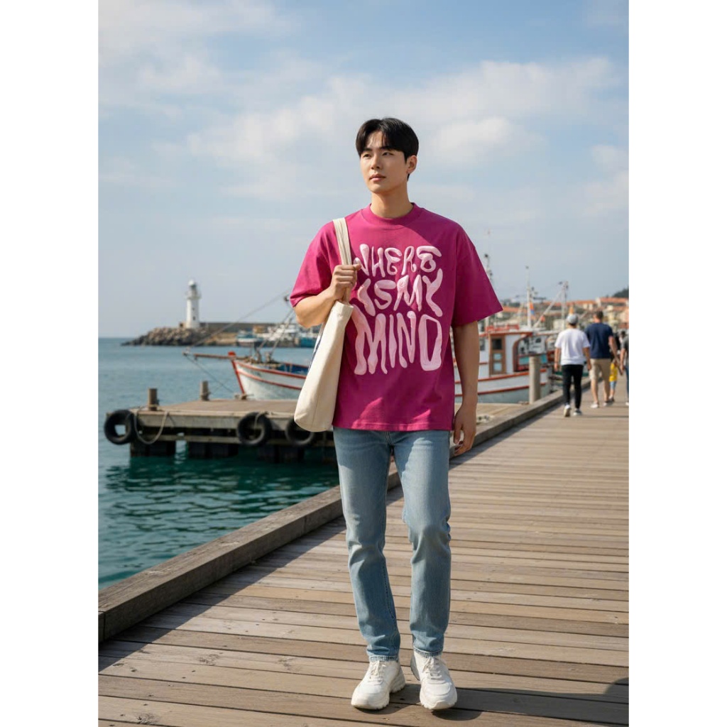 Áo thun Stee Cổ tròn WHERE IS MY MIND Localbrand ICVCVNI Unisex Cotton