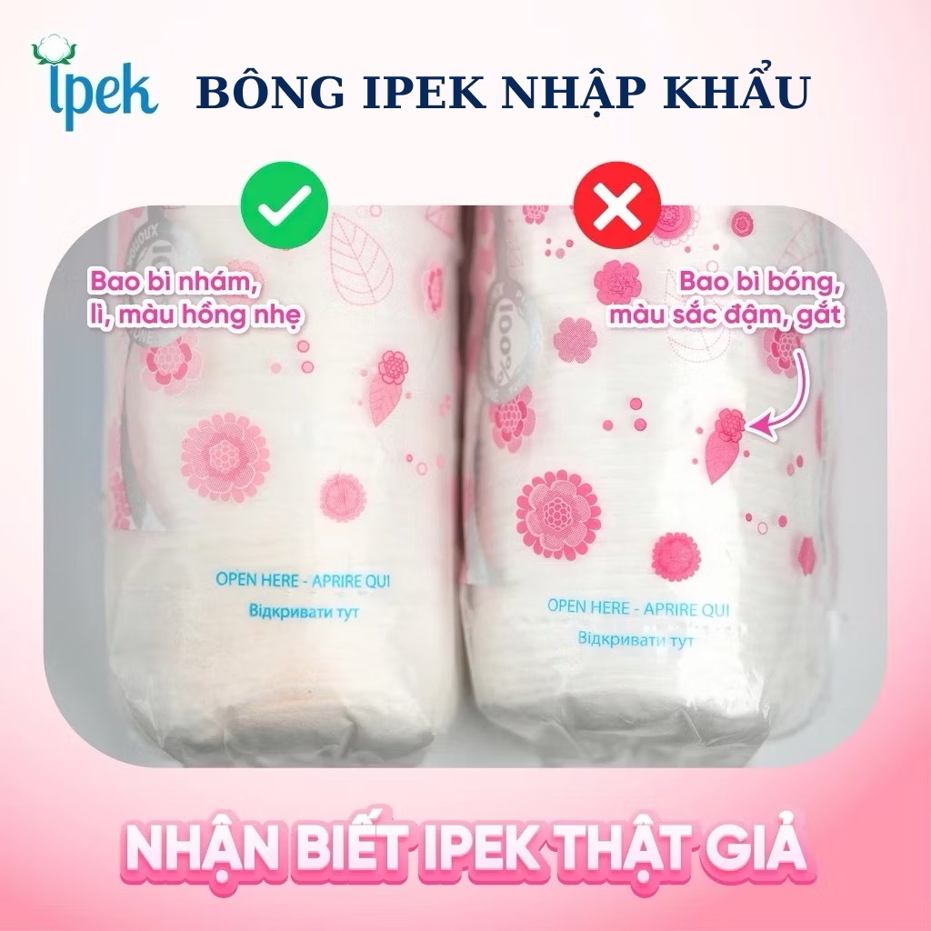 Combo 5 gói bông tẩy trang Ipek 150 miếng (5 x 150 miếng)