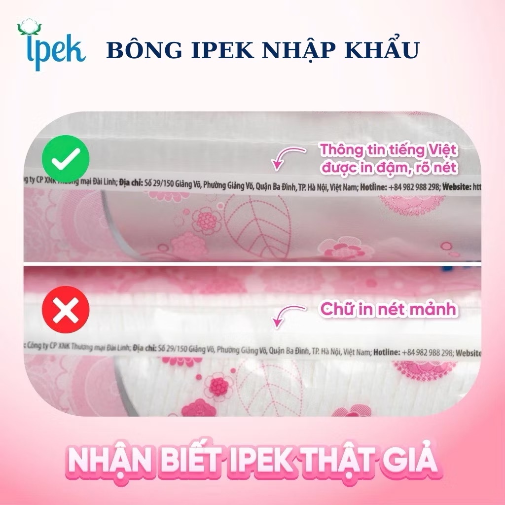 Combo 5 gói bông tẩy trang Ipek 150 miếng (5 x 150 miếng)