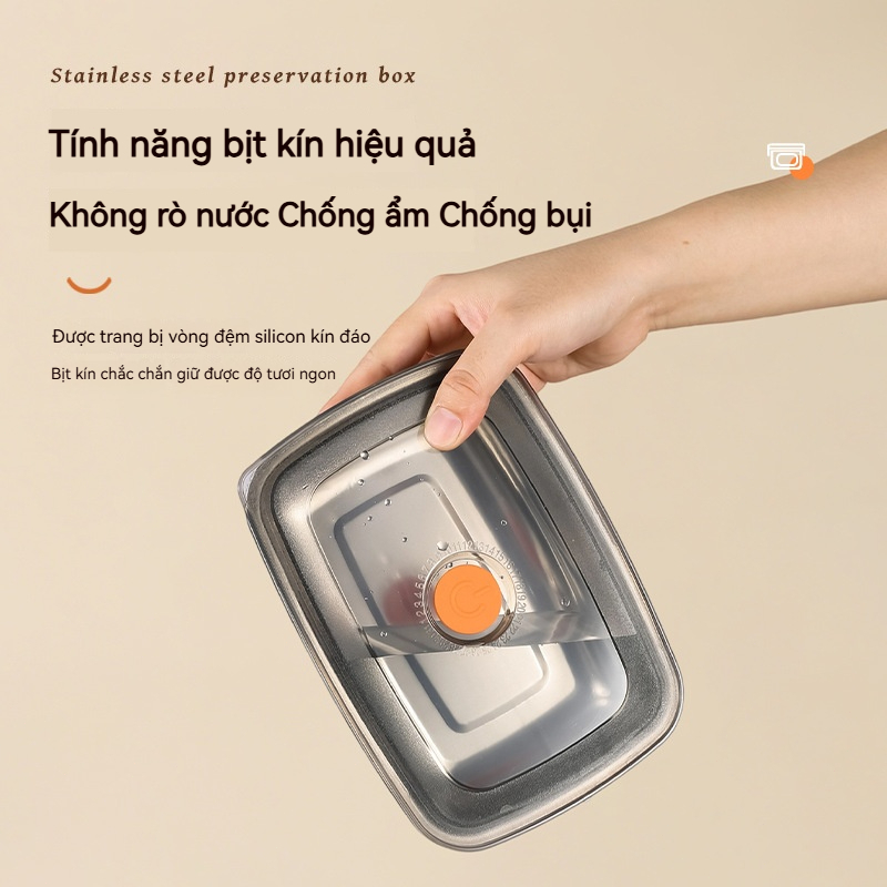 Hộp Đựng Thực Phẩm Có Nắp Kín 1500ml Chống Tràn Chống Mùi Hiệu Quả Bảo Quản Thức Ăn Trong Tủ Lạnh