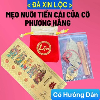 [Mẹo Cô Phương Hằng] BỘ NGŨ LỘC 6 Món Chiêu Tài Phong Thủy, Túi Lộc, Thỏi Vàng, Xu Âm Dương, Lá + Vỏ Nguyệt Quế,Ngũ Phúc