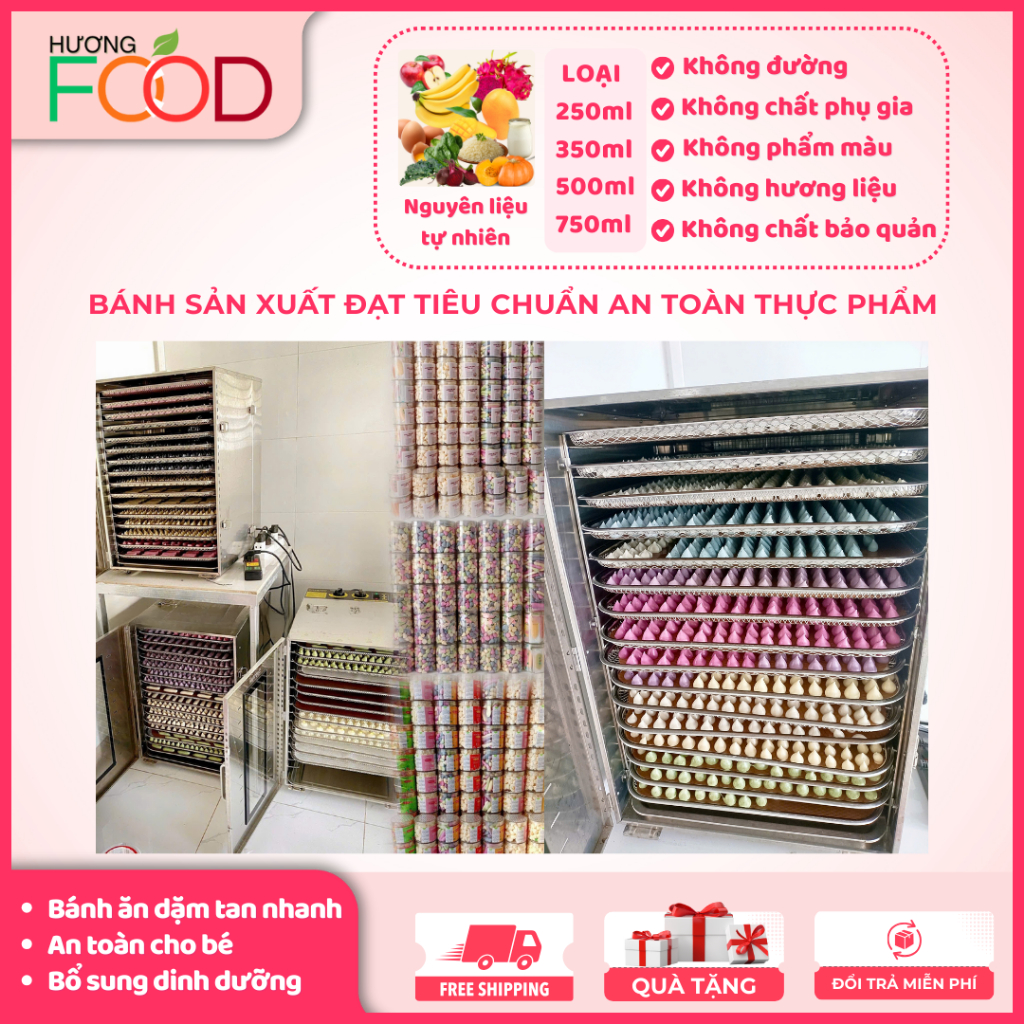 [COMBO 2 HỦ 500ml] bánh ăn dặm mix vị cho bé từ 6 tháng, thơm ngon tự nhiên, bổ sung dinh dưỡng | HƯƠNG FOOD