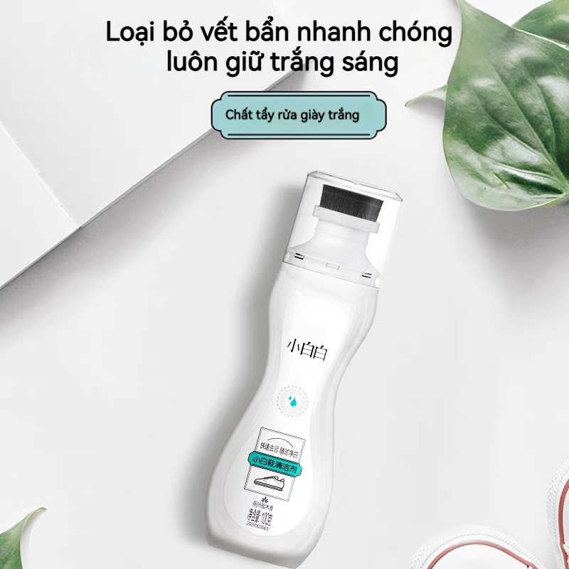 Nước Vệ Sinh Giày Trắng 100g Tẩy Trắng Nhanh Làm Sạch Vết Bẩn Khử Mùi Hiệu Quả Không Cần Giặt