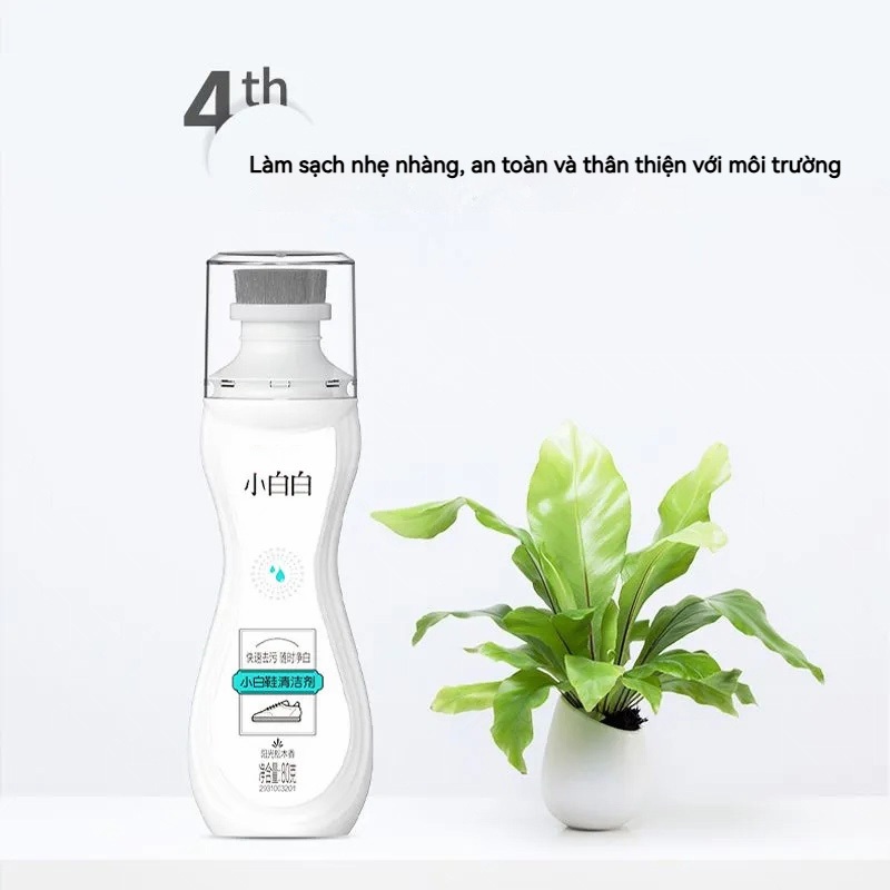 Nước Vệ Sinh Giày Trắng 100g Tẩy Trắng Nhanh Làm Sạch Vết Bẩn Khử Mùi Hiệu Quả Không Cần Giặt