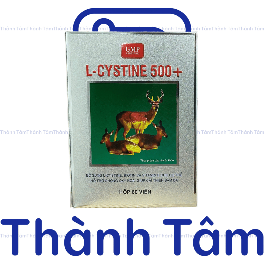 Viên mọc tóc L - Cystine 500+ giảm rụng tóc, bổ sung dưỡng chất giúp da giảm nám, tàn nhang - Hộp 60 viên