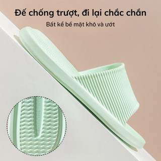 Dép (Chao) Nam Nữ Kẻ Tăm Đi Trong Nhà Êm Chân Chống Trơn Trượt, Dép Đi Trong Nhà Phòng Tắm Văn Phòng Đế Dày 88539