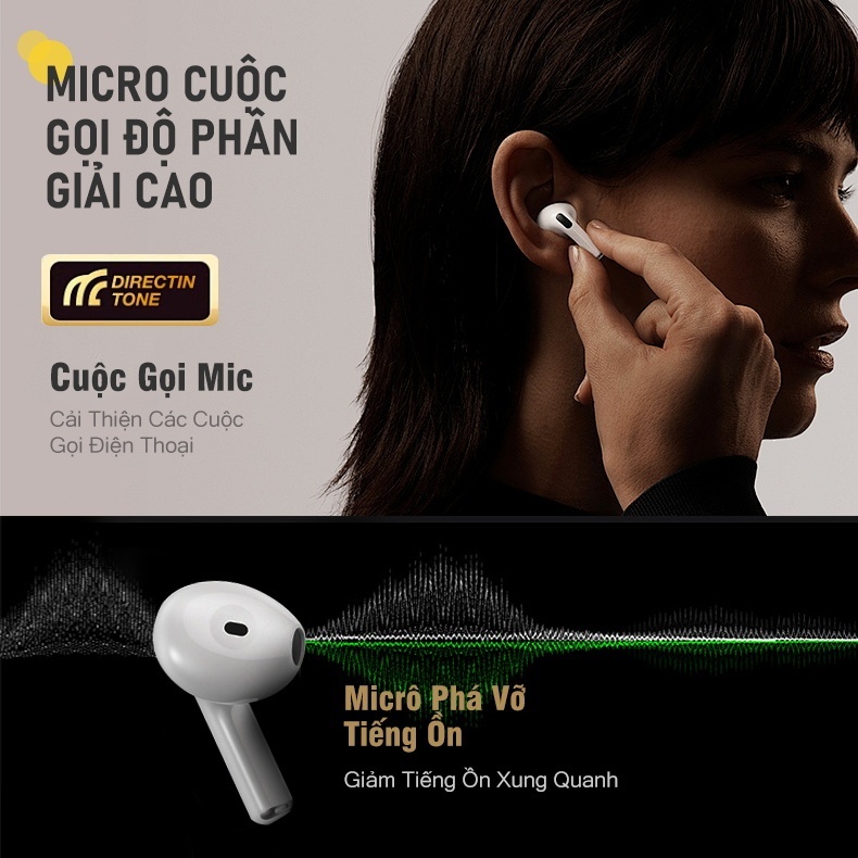 Lenovo LP40 Tai nghe Bluetooth không dây 5.0 thông minh với cảm ứng âm thanh stereo micro chống nước Sử dụng hàng ngày