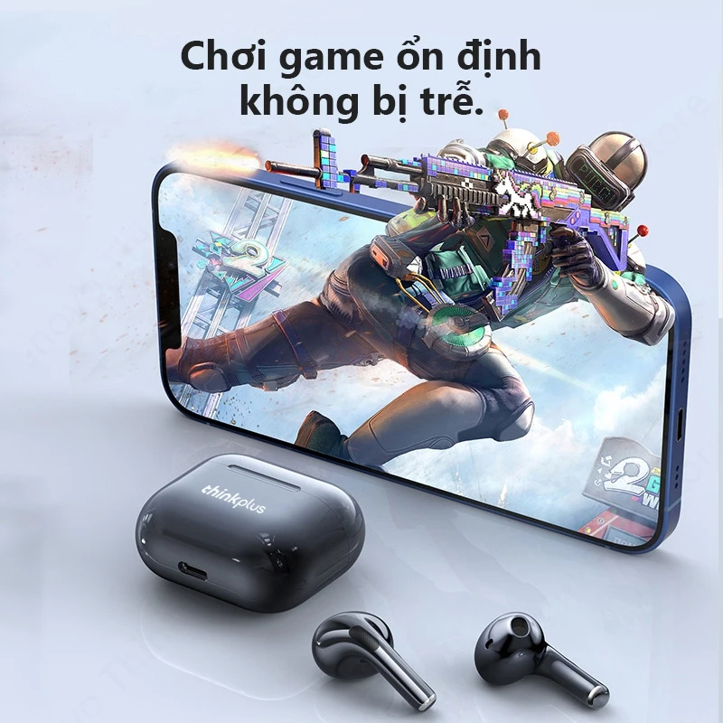 Lenovo LP40 Tai nghe Bluetooth không dây 5.0 thông minh với cảm ứng âm thanh stereo micro chống nước Sử dụng hàng ngày