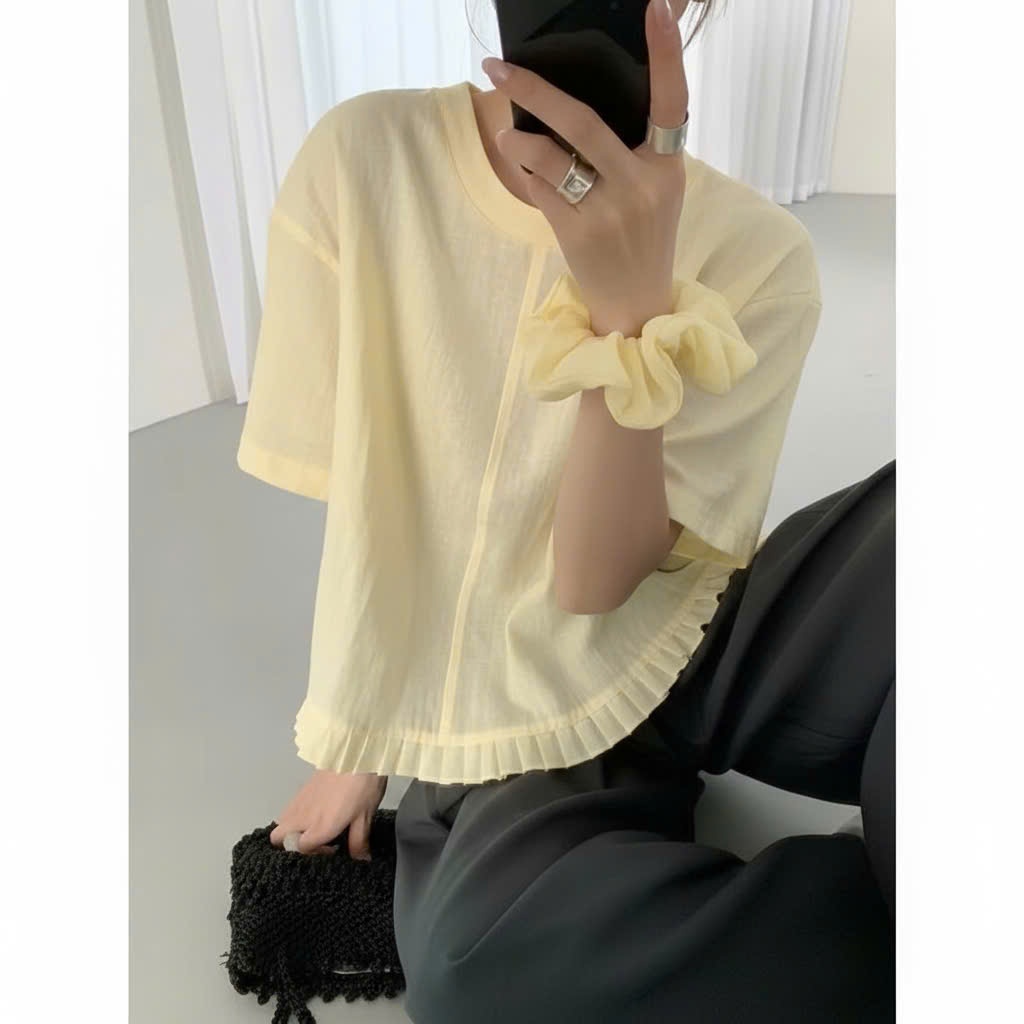 𝗛𝗮𝗽𝗲 - Áo Linen xếp ly  BEELY