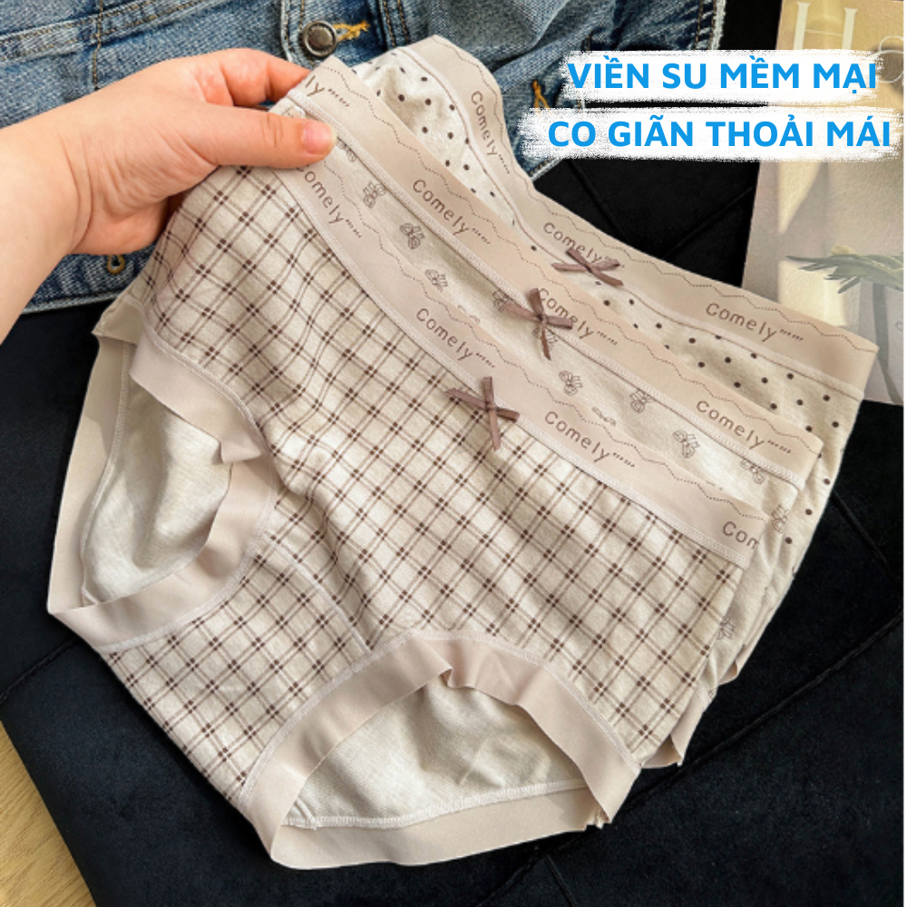 [Deal Shock] Quần lót nữ chất cotton viền su mềm mại, quần chíp nữ đáy kháng khuẩn ZANABRA L8383
