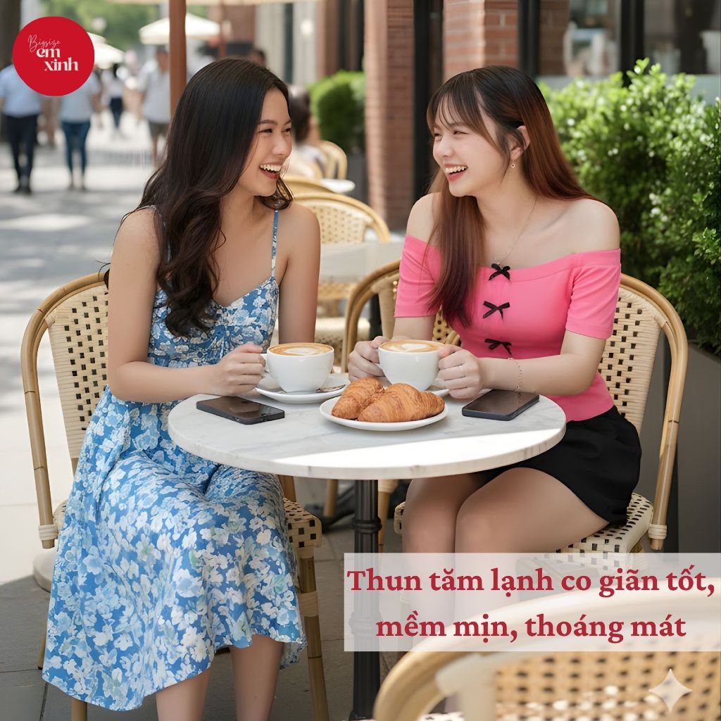 Áo Thun Nữ Trễ Vai Phối Nơ Thun Tăm – Áo Thun Nữ Thời Trang Freesize 50–80kg | BS084- Em Xinh Bigsize