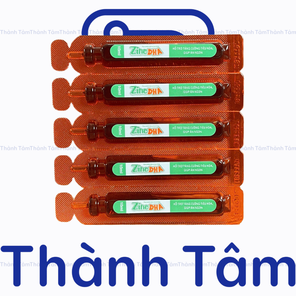Siro ZinC DHA cho bé tăng cường tiêu hoá, đề kháng, tăng hệ miễn dịch - Hộp 20 ống