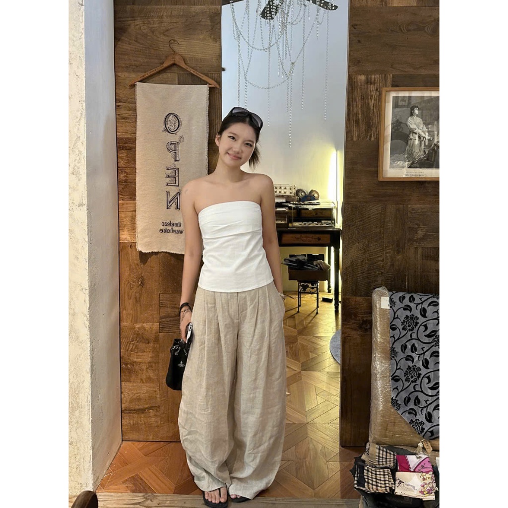 𝗖𝗶𝗽𝗶 𝗦𝗲𝘁- Set Linen cúp ngực và quần