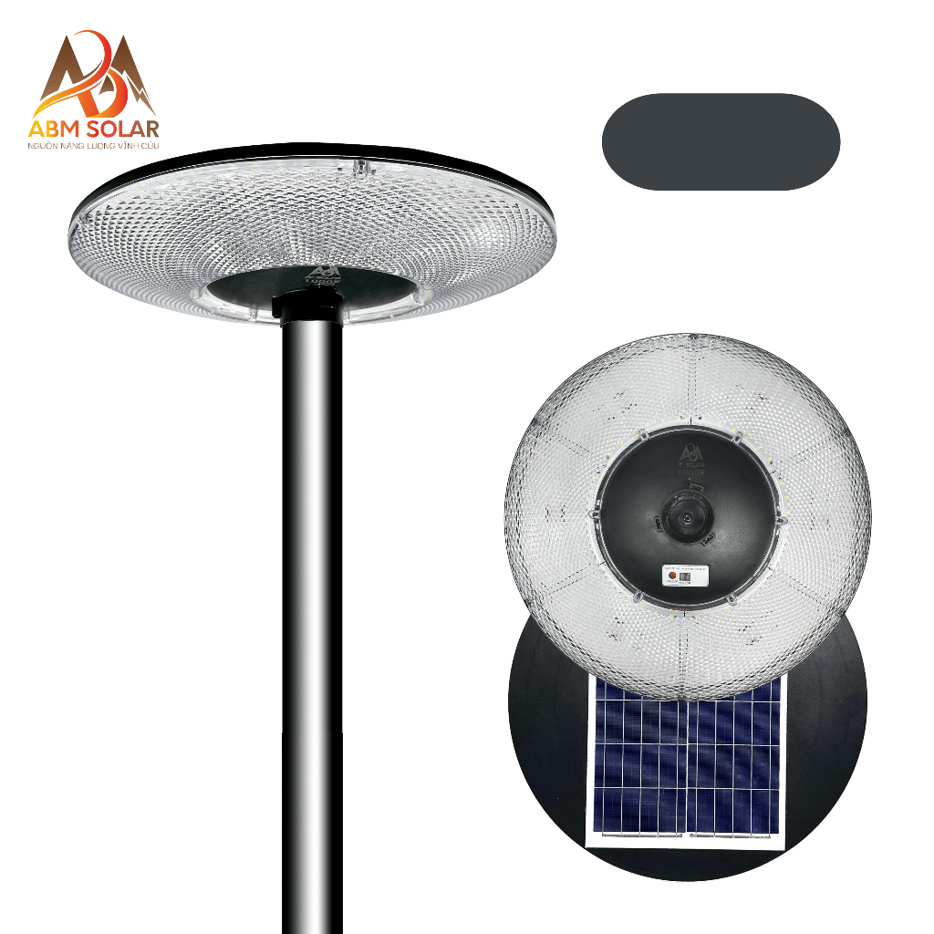 [100W] Đèn Năng Lượng Mặt Trời Sân Vườn, Đĩa Bay UFO Siêu Sáng, Chống nước IP 68, Cảm Biến Chuyển Động - ABM SOLAR