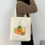 Túi tote TẾT túi vải canvas có khóa kéo ngăn phụ mâm ngũ quả bánh chưng Tết đeo vai du xuân đi chơi 30x45cm tota0299