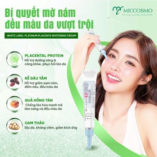 Kem Dưỡng Giảm Thâm Nám & Làm Sáng Da Miccosmo White Label Platinum Placenta Whitening Cream 20ml
