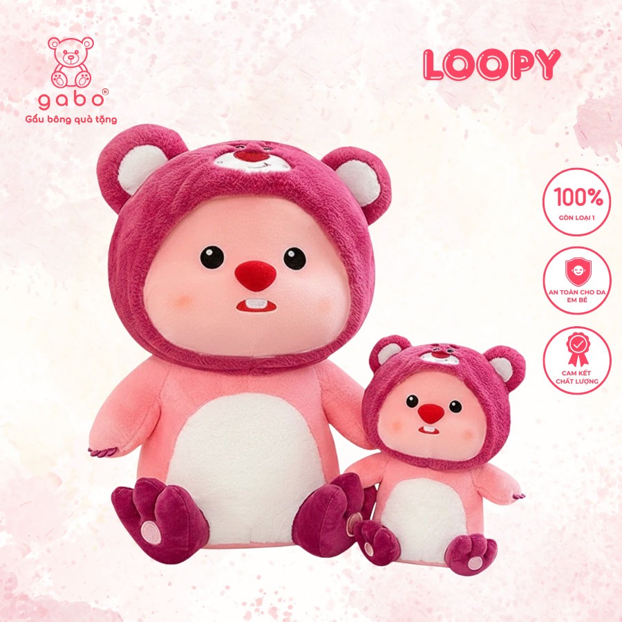 Gấu Bông Hải Ly Loopy Cosplay cute đáng yêu đồ chơi nhồi bông quà tặng ...
