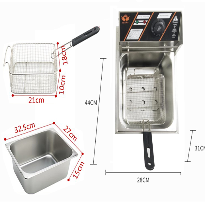 Bếp chiên rán thực phẩm SUNNY 2500W chất liệu inox dày dặn, bền bỉ theo thời gian