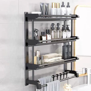 Kệ Treo Tường Nhà Tắm 2-3 Tầng Cao Cấp – Gắn Keo Không Khoan, Chống Nước Chống Gỉ