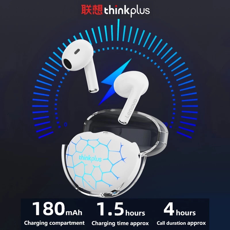 Tai nghe Bluetooth Lenovo LP80 Pro 5.0 độ trễ thấp, chất lượng cao, có micrô, thích hợp cho việc di chuyển hàng ngày.