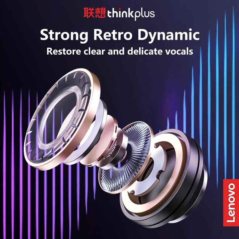 Tai nghe Bluetooth Lenovo LP80 Pro 5.0 độ trễ thấp, chất lượng cao, có micrô, thích hợp cho việc di chuyển hàng ngày.