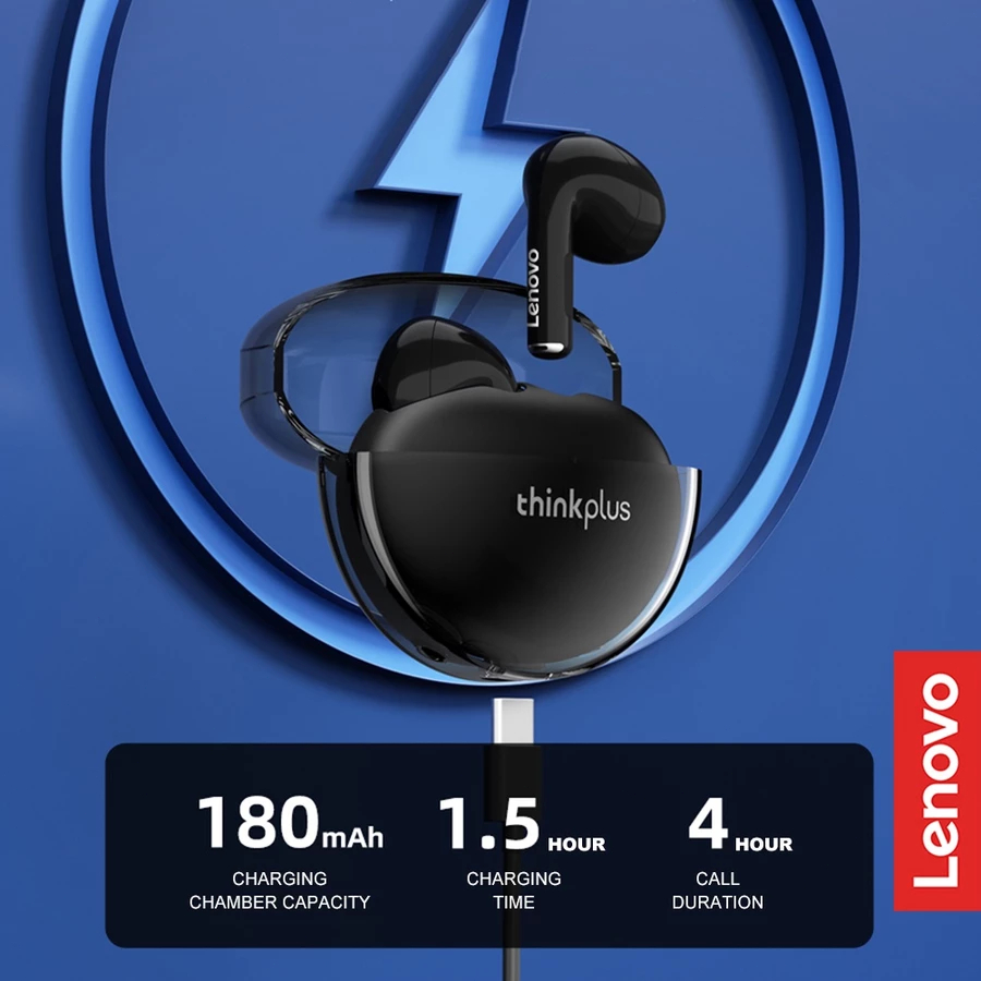 Tai nghe Bluetooth Lenovo LP80 Pro 5.0 độ trễ thấp, chất lượng cao, có micrô, thích hợp cho việc di chuyển hàng ngày.