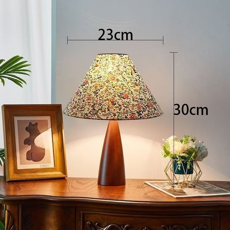 Vintage gỗ hạt phòng ngủ đầu giường sắt nghệ thuật Bắc Âu đơn giản phòng khách desktop bầu không khí hoài cổ đèn đêm nhỏ