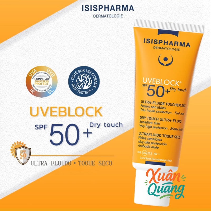 Kem Chống Nắng ISISPHARMA UVEBLOCK SPF50+ Dry Touch 40ml | UVEBLOCKSPF50+ Mineral 40ml