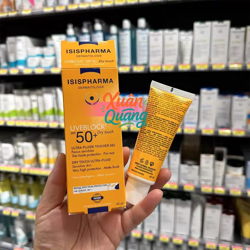 Kem Chống Nắng ISISPHARMA UVEBLOCK SPF50+ Dry Touch 40ml | UVEBLOCKSPF50+ Mineral 40ml