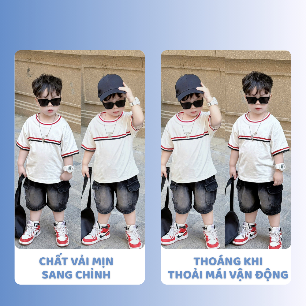 [À ƠI SHOP] C19- bộ cộc áo trắng viền đen đỏ - a116.864