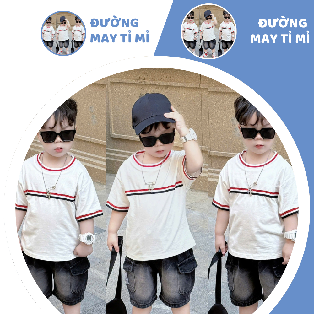 [À ƠI SHOP] C19- bộ cộc áo trắng viền đen đỏ - a116.864