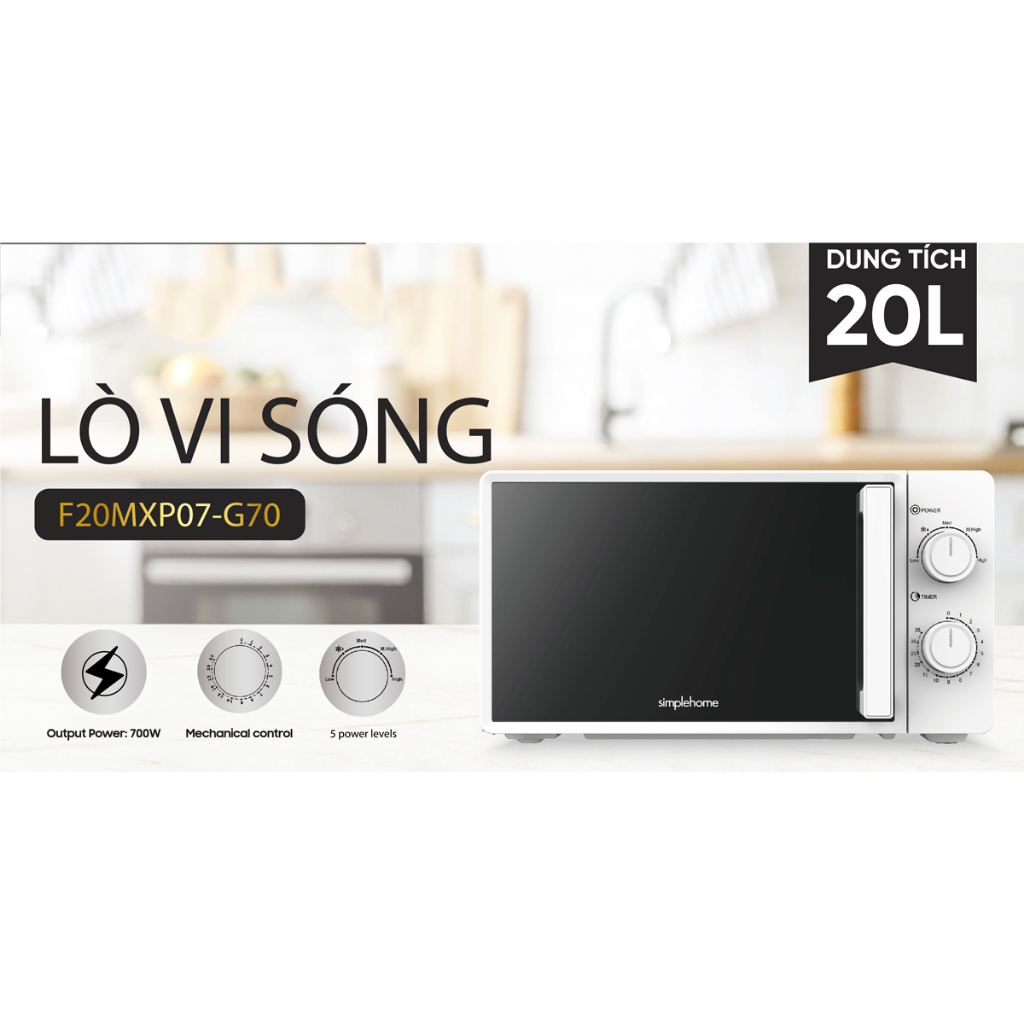 Lò Vi Sóng Simplehome F20MXP07-G70 20 Lít