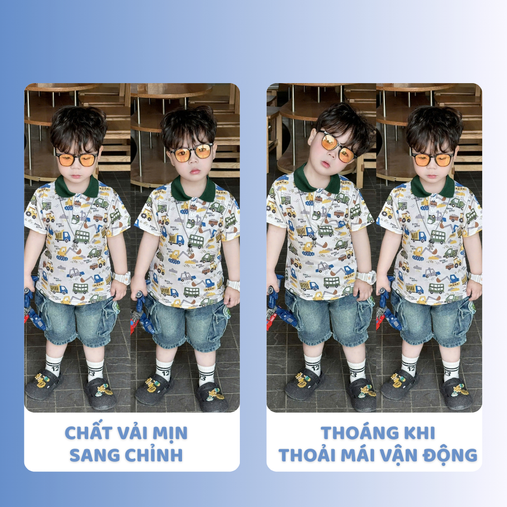 [À ƠI SHOP] C11- bộ polo quần bò cổ xanh ô tô- a116.860