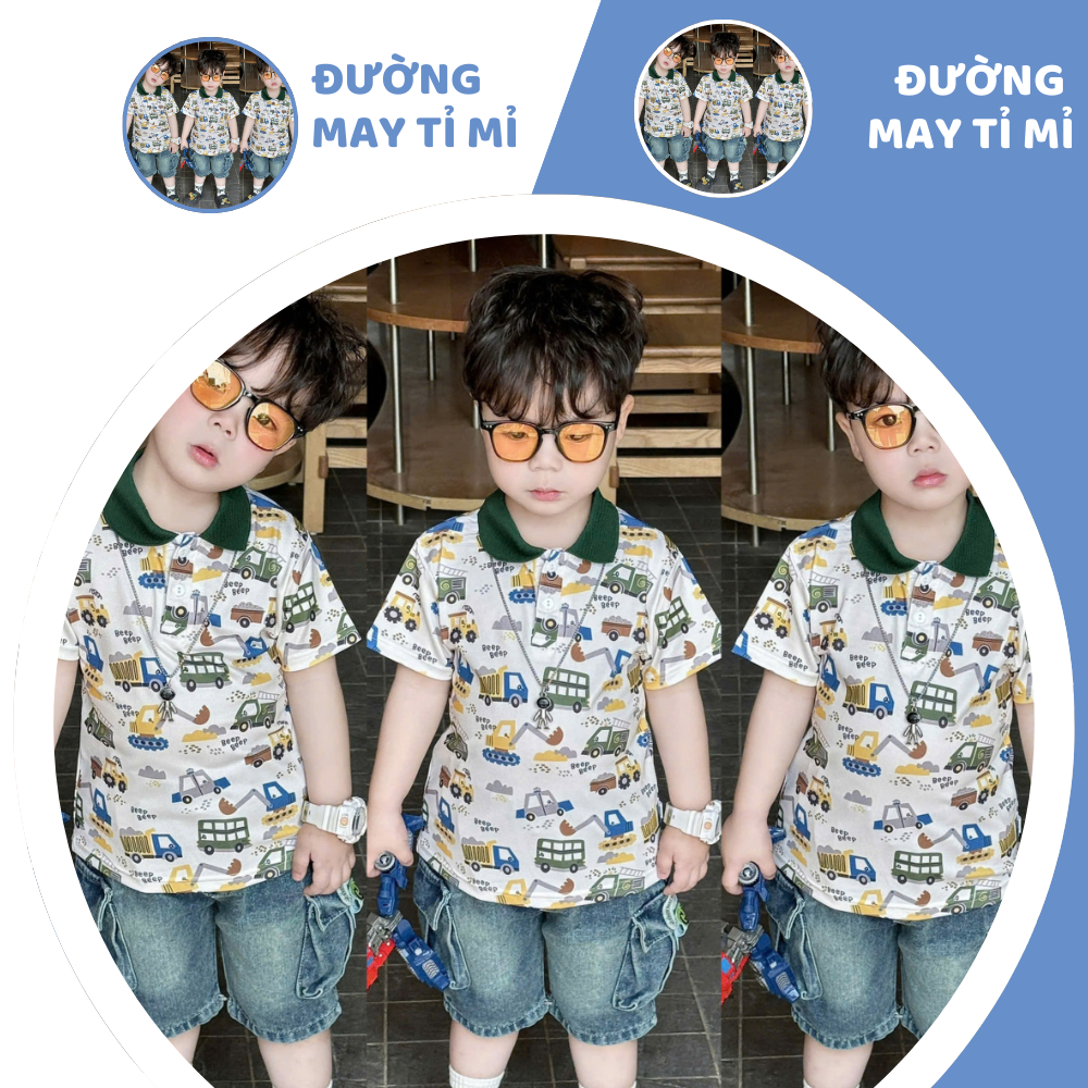 [À ƠI SHOP] C11- bộ polo quần bò cổ xanh ô tô- a116.860