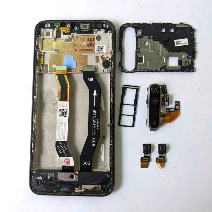 Linh kiện Redmi Note 8 cũ bóc máy,hoạt động tốt - Camera / Khay sim / Vân tay Redmi note 8