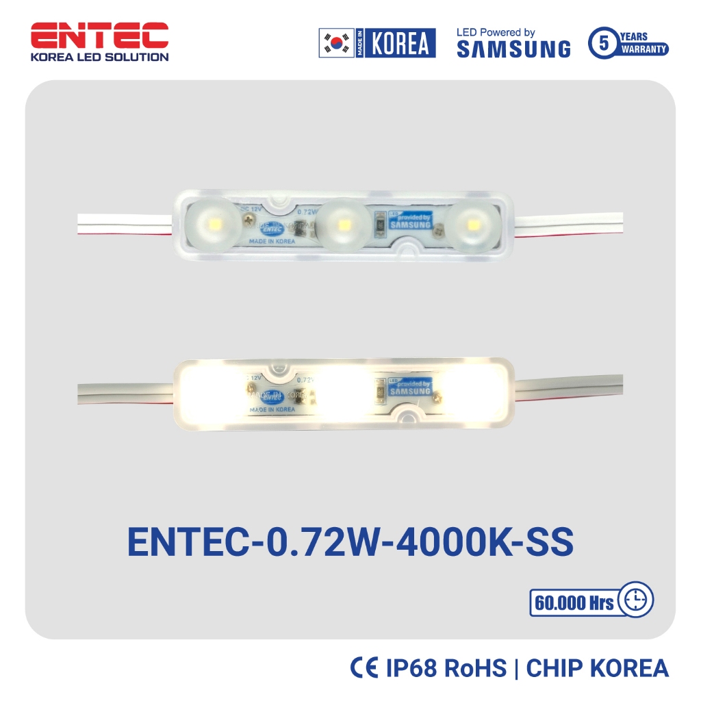 Đèn Led Samsung Hàn Quốc 3 bóng điện 12V màu 4000K chống nước siêu bền
