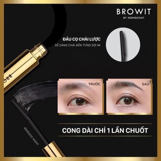 Mascara Nongchat Browit chuốt mi nongchat làm dài và cong mi dạng lược My Everyday 5.5g Endless Night - Kosmi Beauty