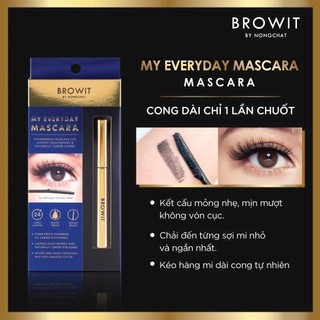 Mascara Nongchat Browit chuốt mi nongchat làm dài và cong mi dạng lược My Everyday 5.5g Endless Night - Kosmi Beauty