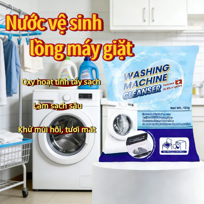 【🧼 Tẩy Sạch & Khử Mùi Hiệu Quả】Bột Vệ Sinh Lồng Giặt SAIZA ⚡️ Loại Bỏ Cặn Bẩn, Diệt Khuẩn, An Toàn Cho Máy Giặt ✅