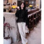 Áo ren hoa tiểu thư phối lưới chấm bi tay bồng rút nơ eo tôn dáng , Áo kiểu nữ cổ tròn dáng peplum style tiểu thư HQ