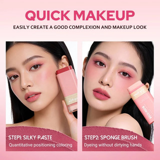 Phấn Má Hồng Trang Điểm 2 Đầu Dạng Thỏi Tiện Lợi Siêu Lì Lên Màu Cực Xinh – Lên Màu Tự Nhiên, Dễ Tán
