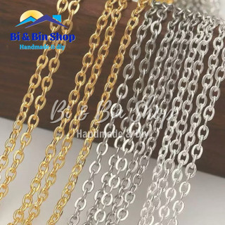 4 Mét Dây Xích Oval 0,7mm Làm Trang Sức Handmade, Phụ Kiện Thời Trang, Trâm Cài